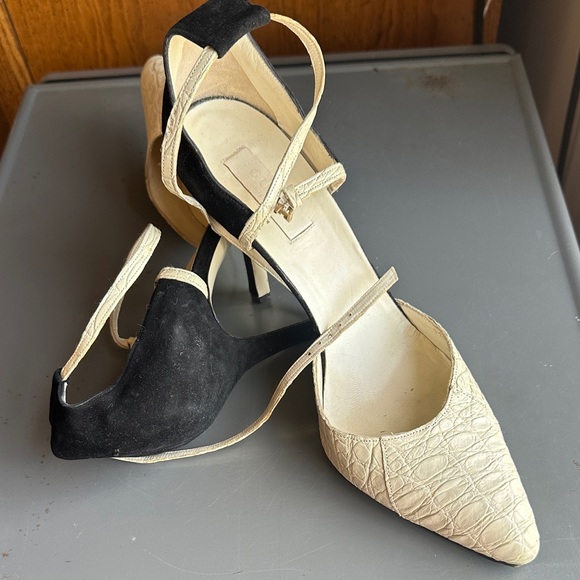 Gucci vintage Black and White Women\'s Heels. Italian size 40. Tom Ford Era. Sz 9 main image 6